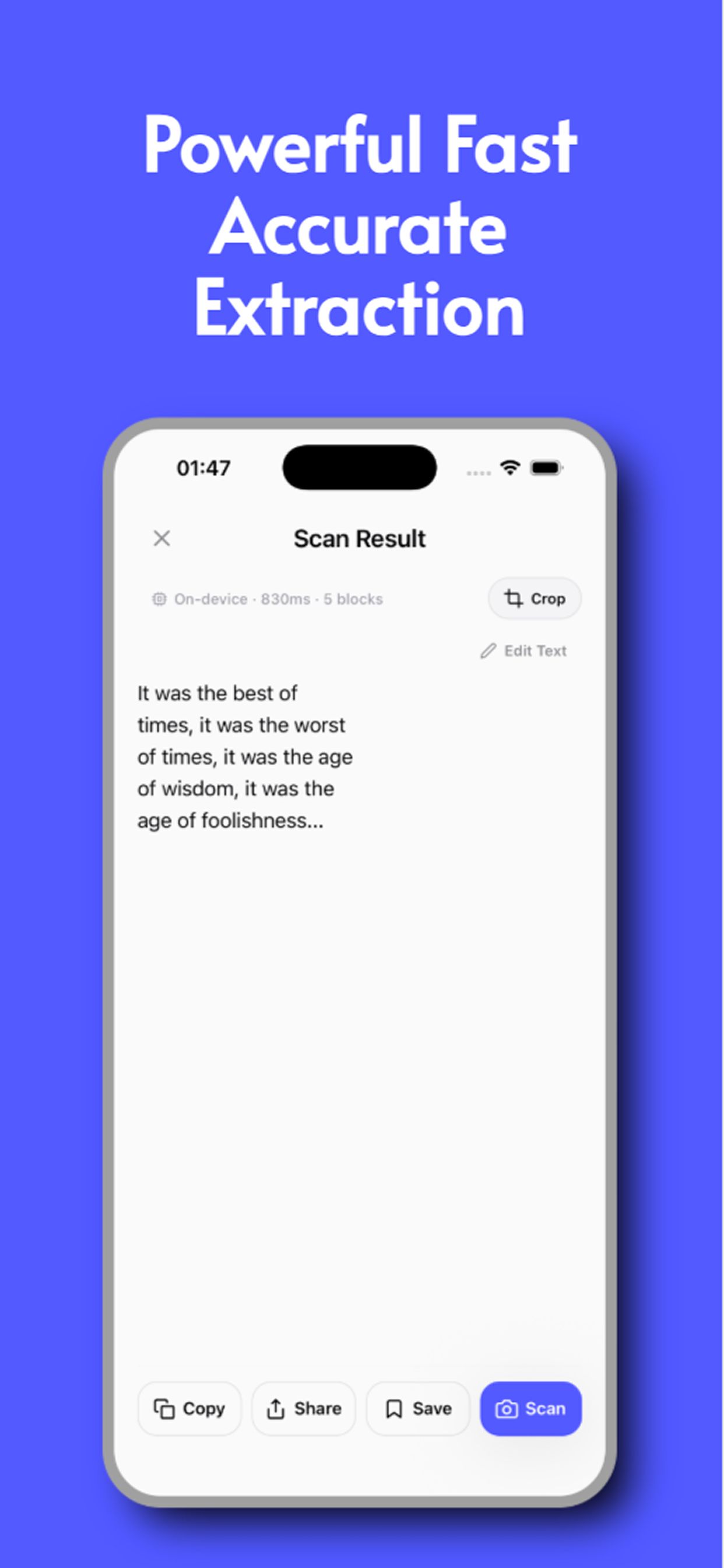 Powerful fast accurate text extraction
