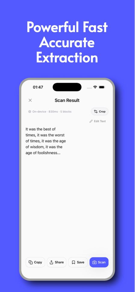 Textora extracting text from image with AI